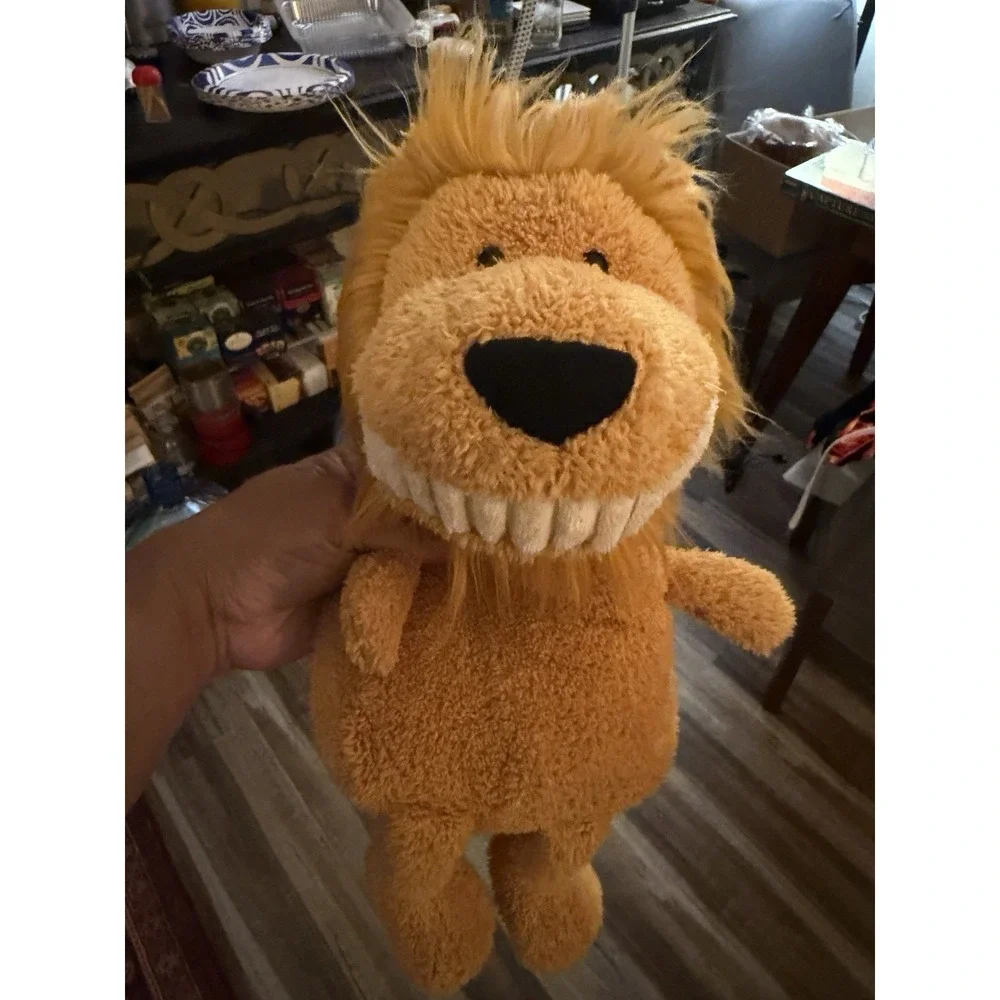 Rare Retired Jellycat Toothy Lion Plush Stuffed Animal Gold 14